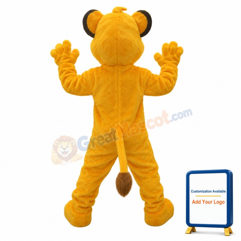 Little Yellow Lion Mascot Costume