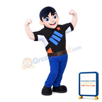 New Kind Powerful Sport Boy Mascot Costume