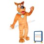 Honest Brown Dog With Dog Tag Mascot Costume