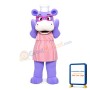 Adult Size Purple Rhino With Vertical Stripes Vest Mascot Costume