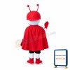 Hardworking Ant With Red Cloak And Helmet Mascot Costume