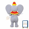 Lively Grey Elephant Mascot Costume