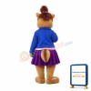 Fashion Design Squirrel Girl With Purple Glasses Mascot Costume