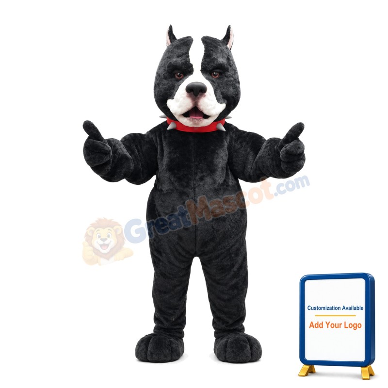 New Style Little Ugly Black Dog Mascot Costume