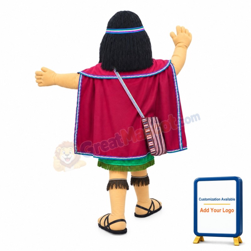 Female Savage In Green Dress Mascot Costume