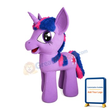 Adult Cartoon Big Eyes Pony With Horn Mascot Costume