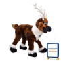 Unisex Running Plush Reindeer Mascot Costume