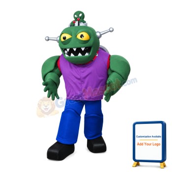 New Version Green Monster Robot Mascot Costume