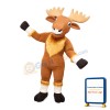 Standing Soft Plush Moose Mascot Costume