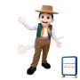Passionate Little Boy With Vintage Set Mascot Costume
