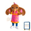 Cute Brown Elephant With Pink Apron Mascot Costume