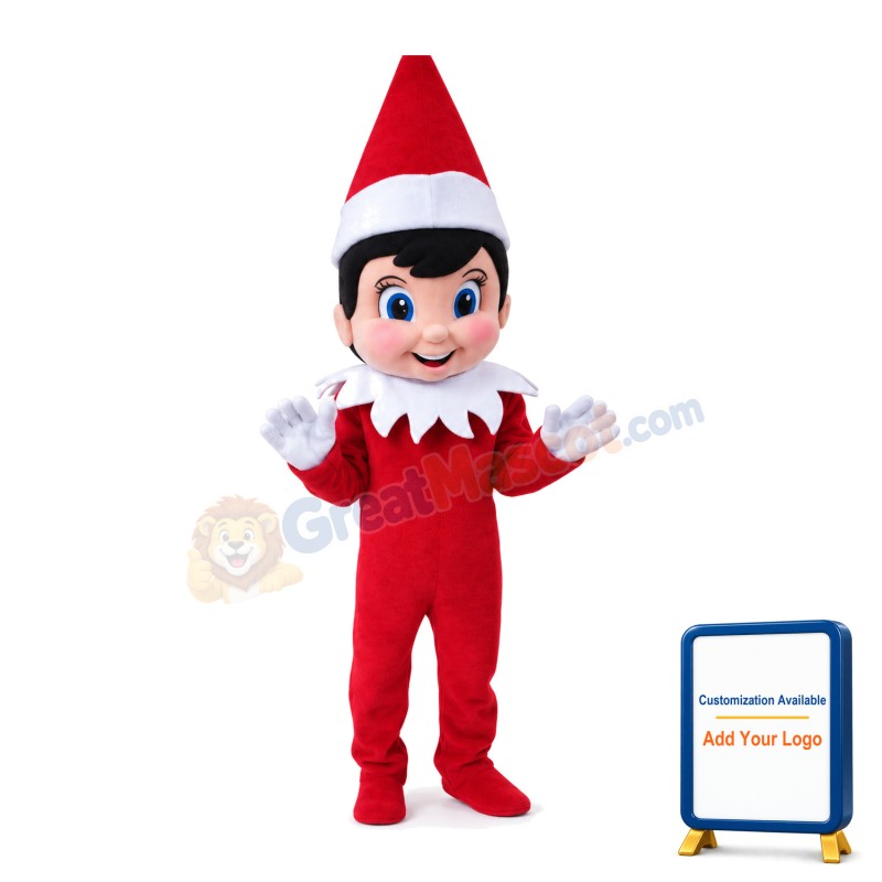 Happy Little Boy With Black Top Hat Mascot Costume