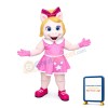 Adorable Girl Horse In Pink Dress Mascot Costume