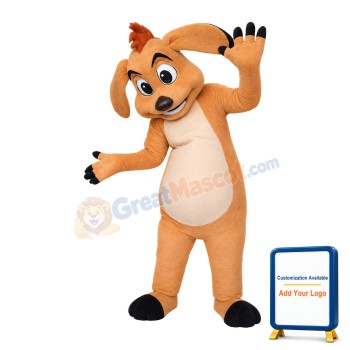 Adult Size Lovely Light Brown Dog Mascot Costume