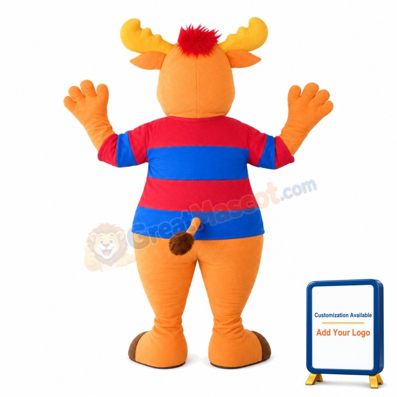 Adult Strong Orange Cattle Mascot Costume
