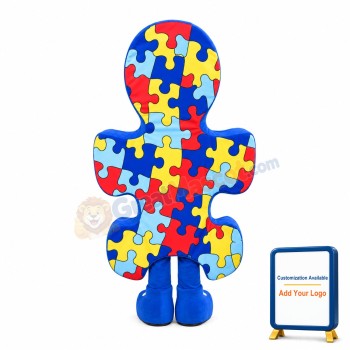 Interesting Colorful Puzzle Doll Mascot Costume