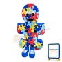 Interesting Colorful Puzzle Doll Mascot Costume