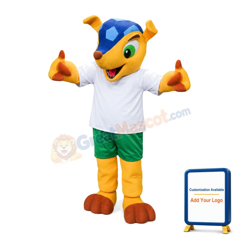 Fashion World Cup Yellow Deer Mascot Costume