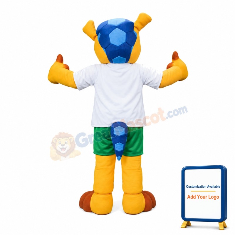 Fashion World Cup Yellow Deer Mascot Costume