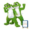 Lovely Cute Smiling Frog Mascot Costume