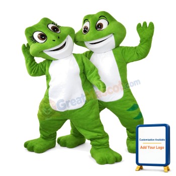 Lovely Cute Smiling Frog Mascot Costume