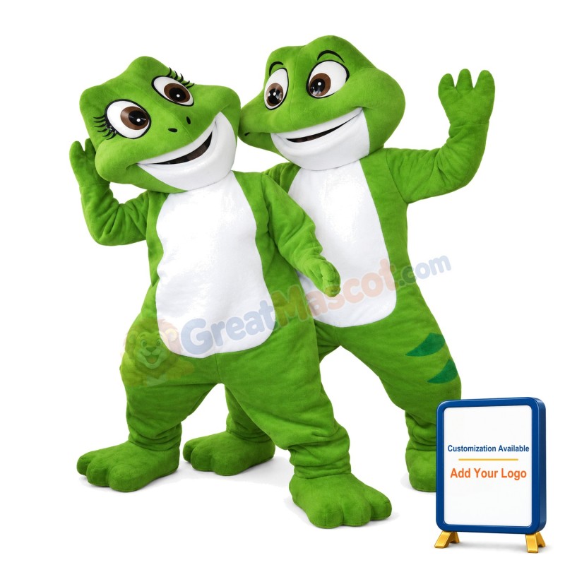 Lovely Cute Smiling Frog Mascot Costume