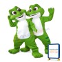 Lovely Cute Smiling Frog Mascot Costume