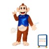Waiter Monkey Mascot Costume For Outdoor Party