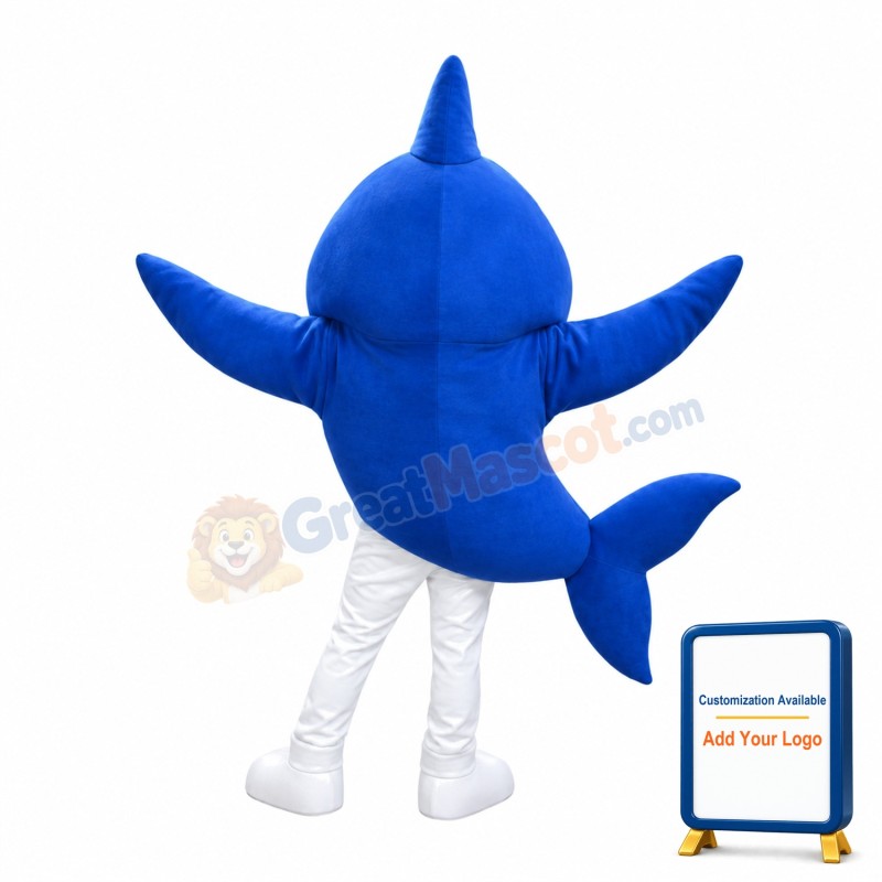Cartoon Bright Eyes Shark Mascot Costume
