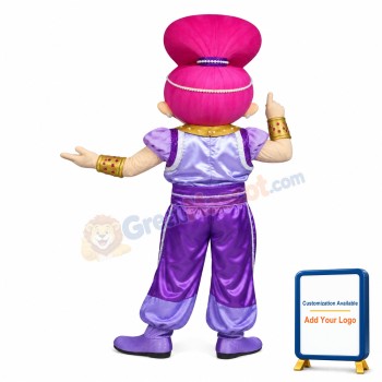 Indian Dancer Girl With Purple Set Mascot Costume