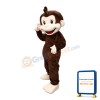 Basic Brown Monkey With Smiling Face Mascot Costume