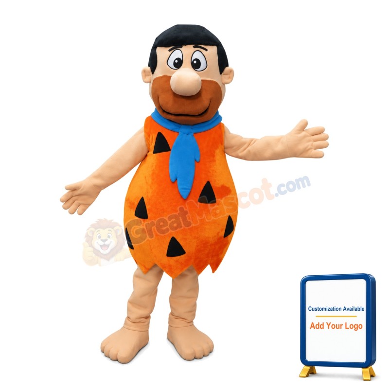 Male Savage With Grass Skirt Mascot Costume