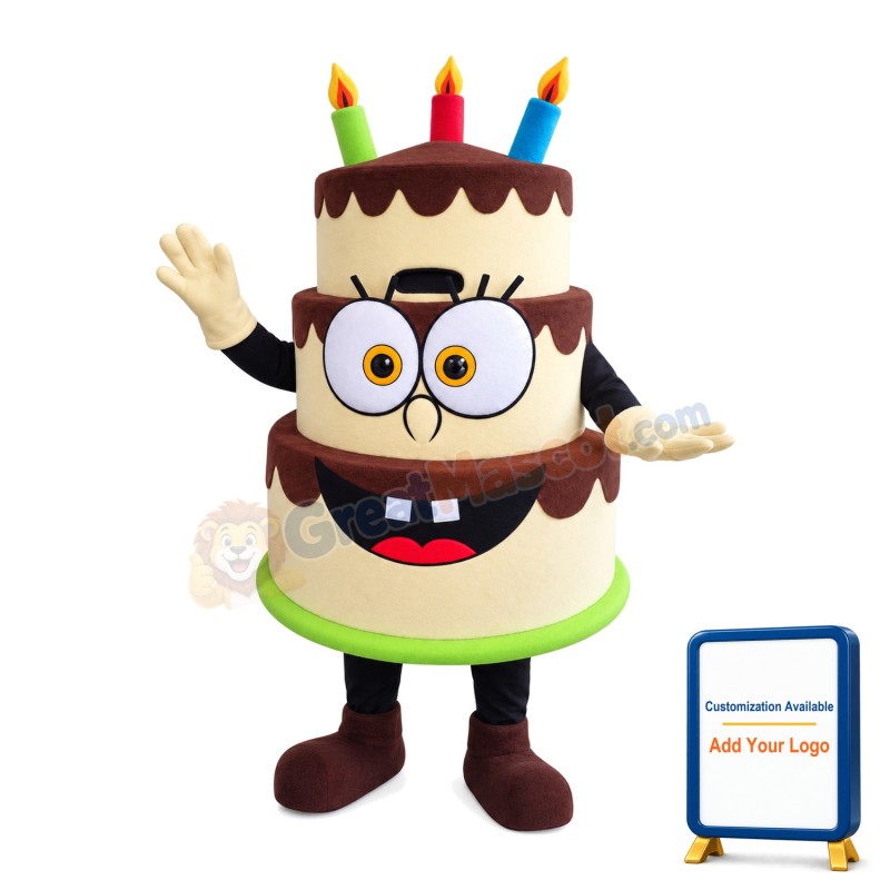 Three Tier Birthday Cake Mascot Costume