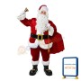 Bearded Santa Claus With Gift Bag Mascot Costume