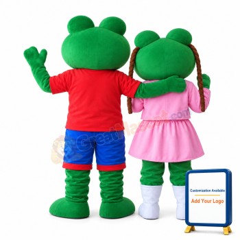 Unisex Frog Couple With Sports Set Mascot Costume