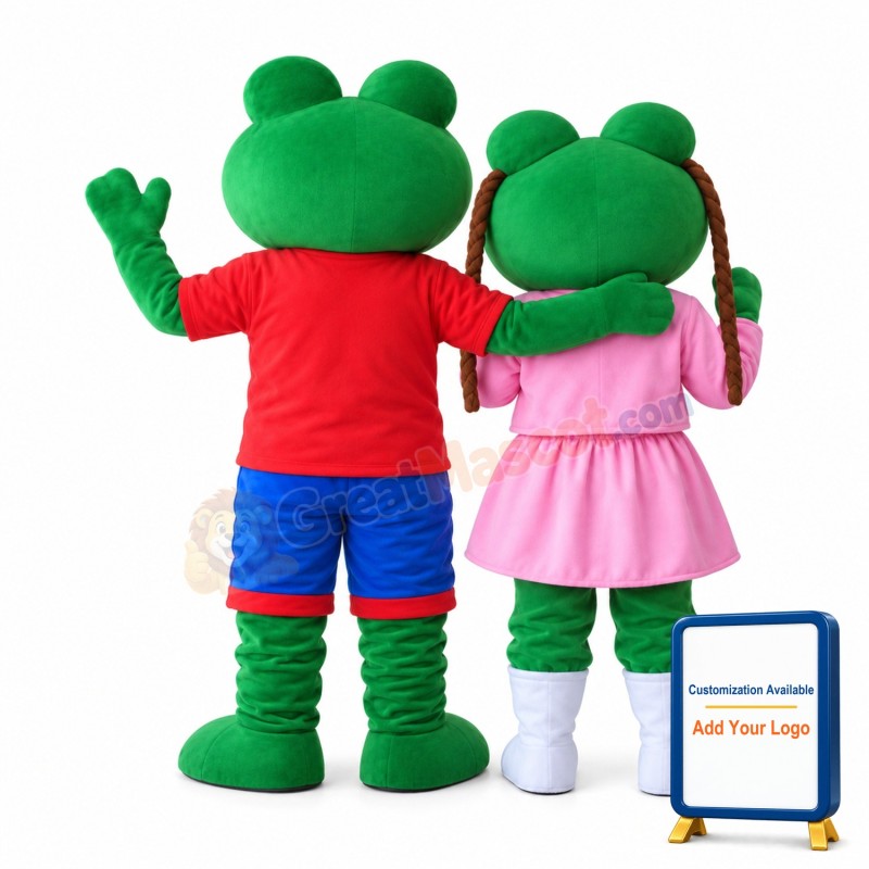 Unisex Frog Couple With Sports Set Mascot Costume