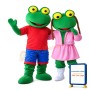 Unisex Frog Couple With Sports Set Mascot Costume
