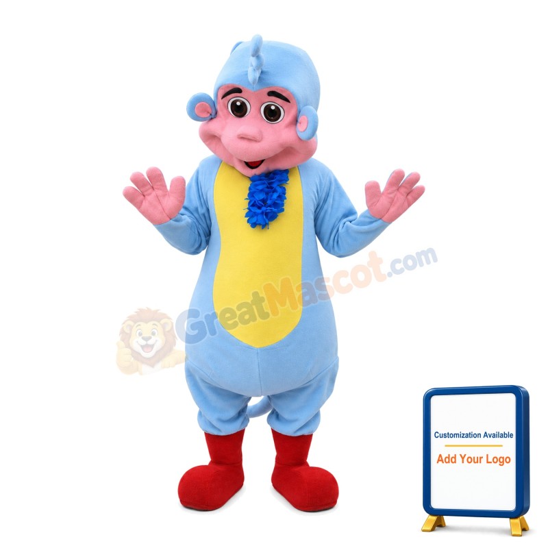 New Kind Funny Sky Blue Monkey Baby Mascot Costume