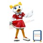 White Duck With Red Pentagram Dress Mascot Costume