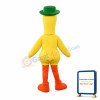 Big Mouth Yellow Duck With Green Hat Mascot Costume