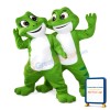 Large Cute Frog Brothers Mascot Costume