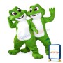 Large Cute Frog Brothers Mascot Costume