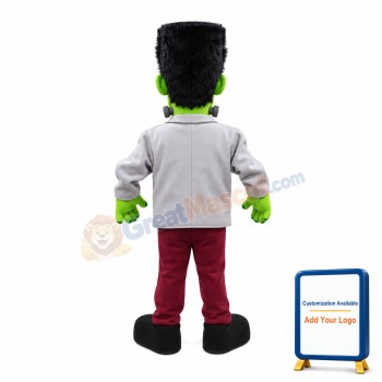 Strange Long Head Green Wack Mascot Costume