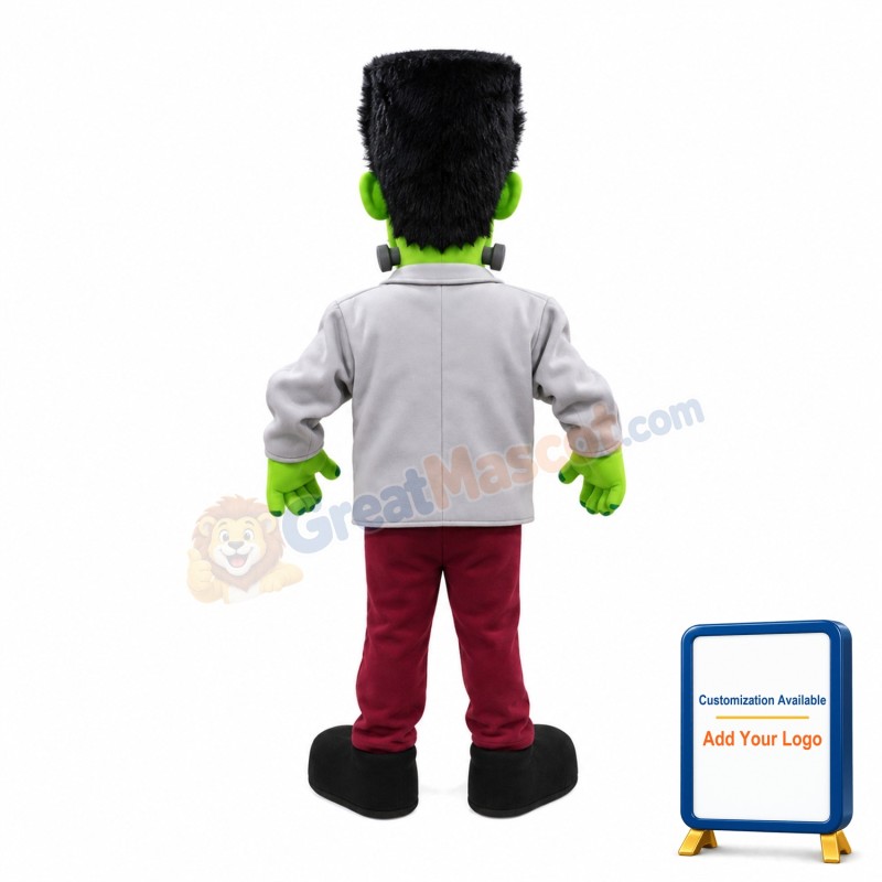 Strange Long Head Green Wack Mascot Costume