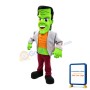 Strange Long Head Green Wack Mascot Costume
