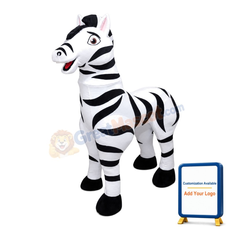 Normal Shaped Zebra Mascot Costume