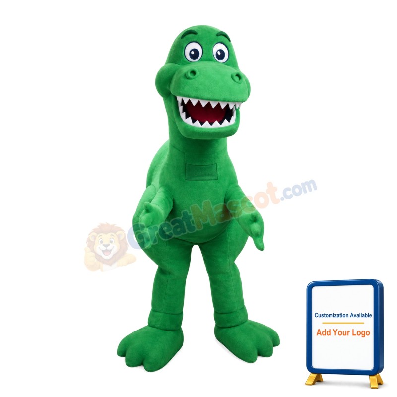 Green Little Dragon With Sharp Tooth Mascot Costume