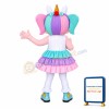 Lovely Blue Eyes Girl With Two Ponytails Mascot Costume