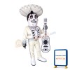 Strange Style Playing Guitar Skeleton Mascot Costume