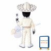 Strange Style Playing Guitar Skeleton Mascot Costume